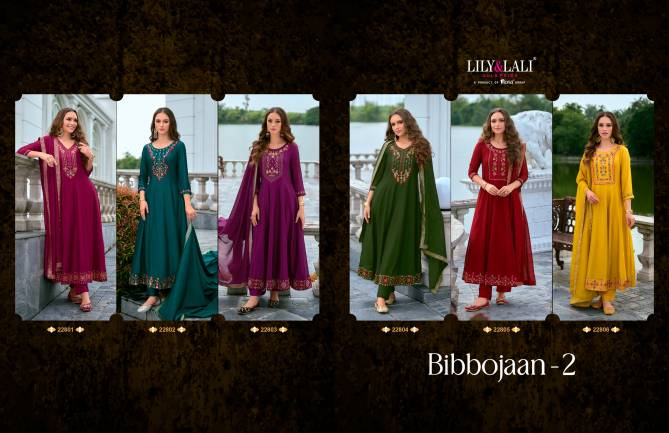 Bibbojaan Vol 2 By Lily And Lali Anarkali Kurti With Bottom Dupatta Wholesale Online
